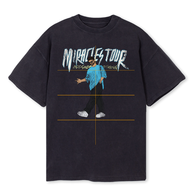 FINAL MT DISTRESS T Vintage Black Oversized Tee.
