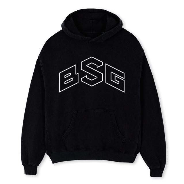 BSG USA Black Oversized Hoodie.