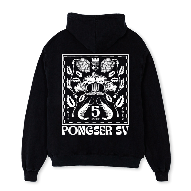 PONGSER SV Black Oversized Hoodie.