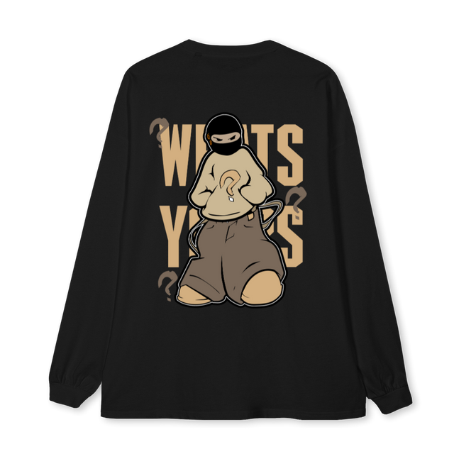 JA Black Oversized LS Tee.