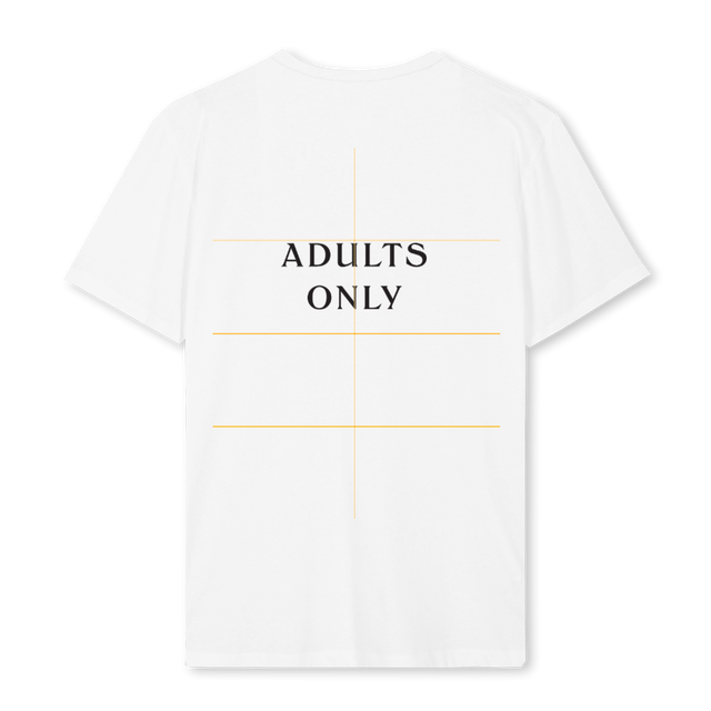 ADULTS ONLY White Regular Tee.