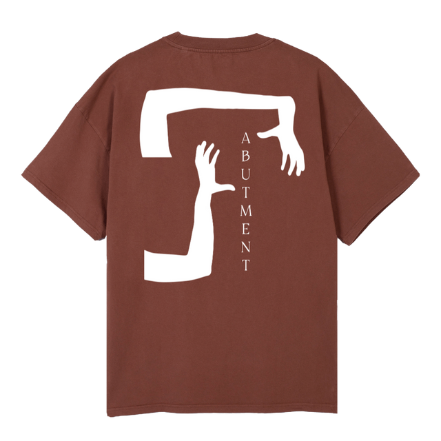 HANDZ Vintage Brown Oversized Tee.