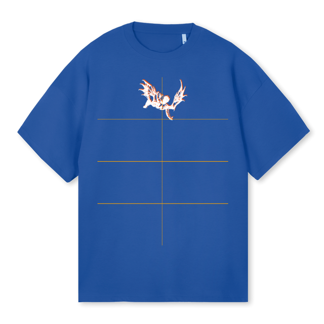 RE OOA SIMPLE VA Cobalt Blue Oversized Tee.