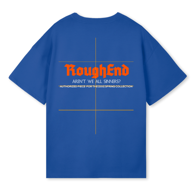 RE OOA SIMPLE VA Cobalt Blue Oversized Tee.