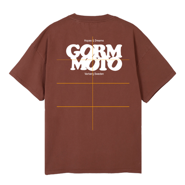 GMLOVE Vintage Brown Oversized Tee.