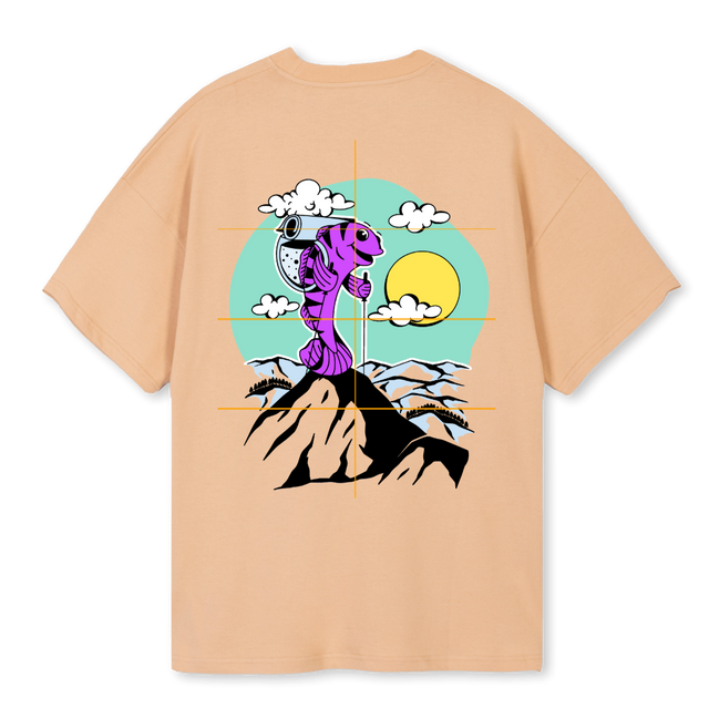 JABSHIKE Sand Oversized Tee.