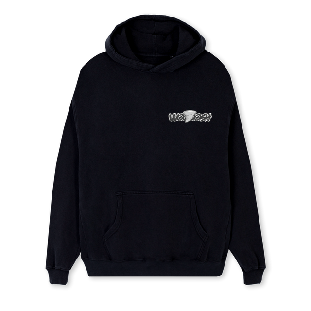 WOOOSHBLACKHOOD Black Regular Hoodie.