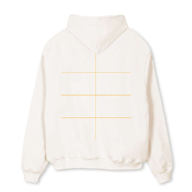 STUDIO STARSSAMPLE Vintage White Oversized Hoodie.