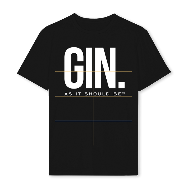 GIN Black Regular Tee.