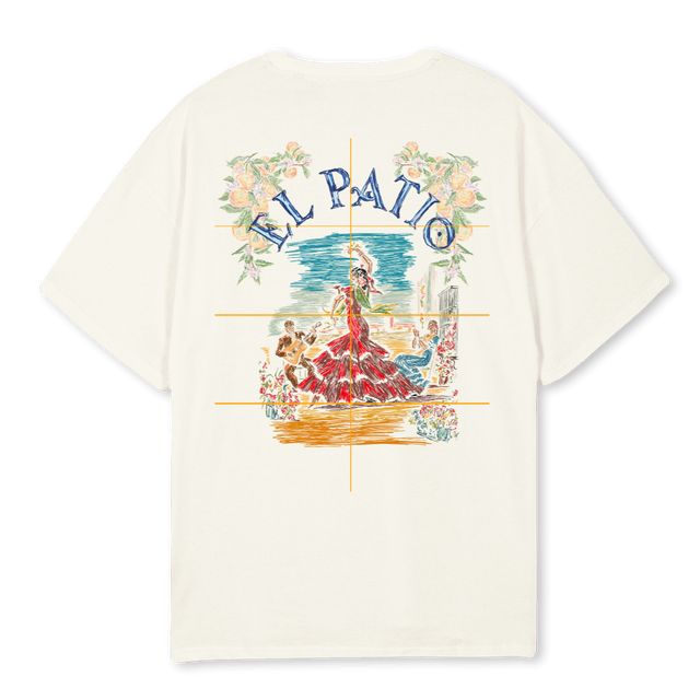 ELPATIO Cream Oversized Tee.
