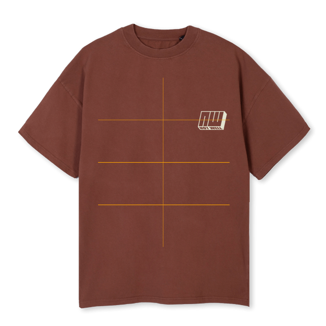 NWBROWN Vintage Brown Oversized Tee.
