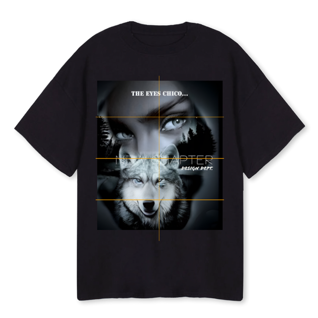NCEYES Black Oversized Tee.