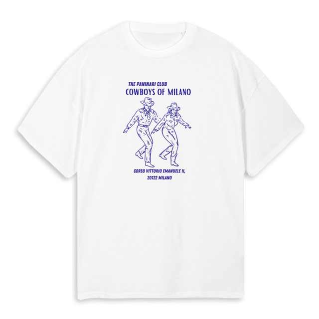 COWBOYS OF MILANO White Oversized Tee.