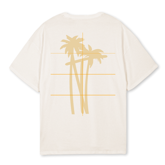 NT PALMIER Vintage White Oversized Tee.