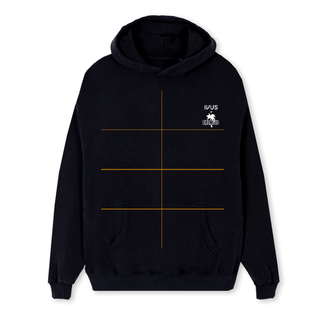 PALOMITO Black Regular Hoodie.