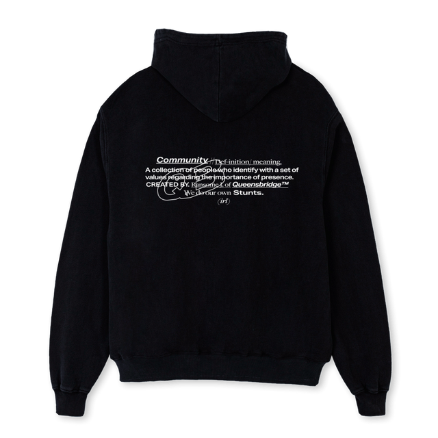 QBCHBCK Black Oversized Hoodie.