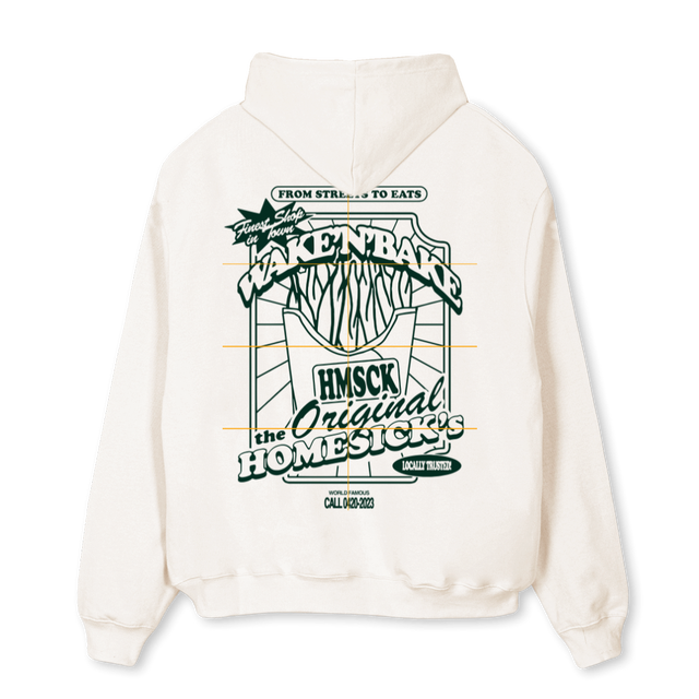 HMSCK WAKEBAKE WHT Vintage White Oversized Hoodie.