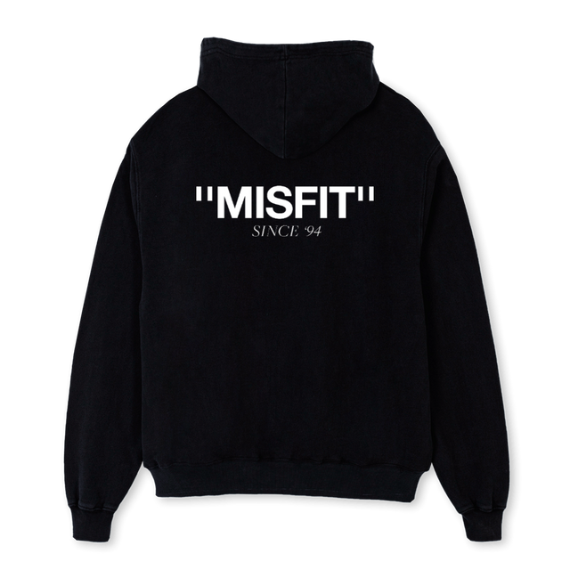 MISFITT Black Oversized Hoodie.