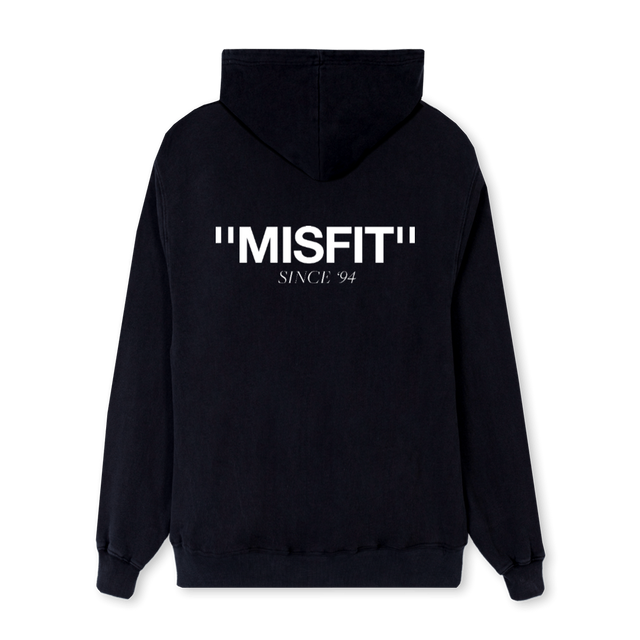 MISFIT Black Regular Hoodie.
