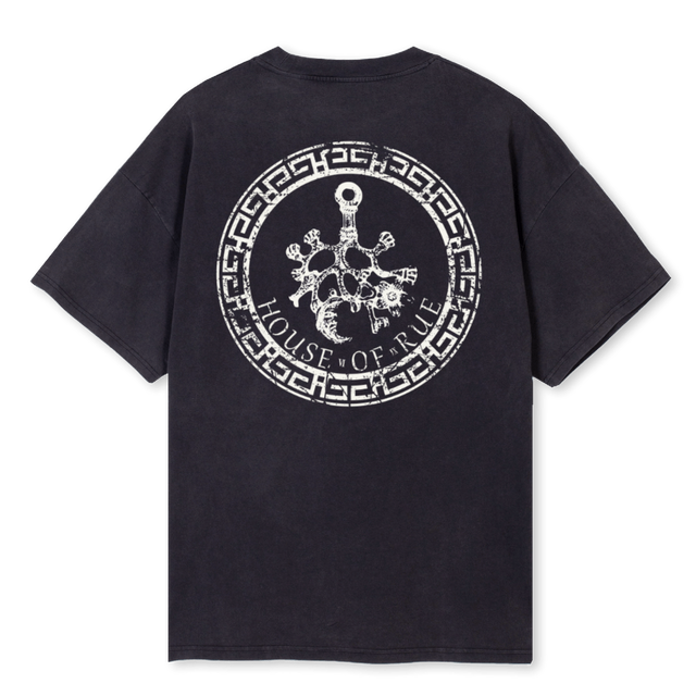 DOMUS RUTA BIG DES Vintage Black Oversized Tee.