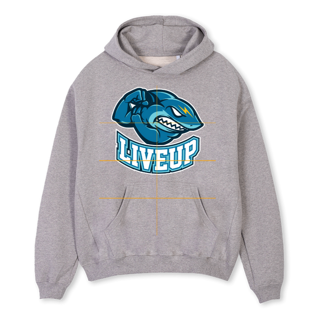 SHARK GREY Grey Marl Oversized Hoodie.