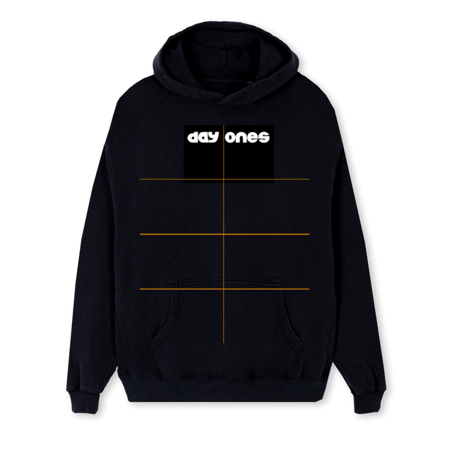 DAY ONES Black Regular Hoodie.