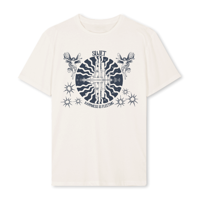 HAPPINESS Vintage White Regular Tee.