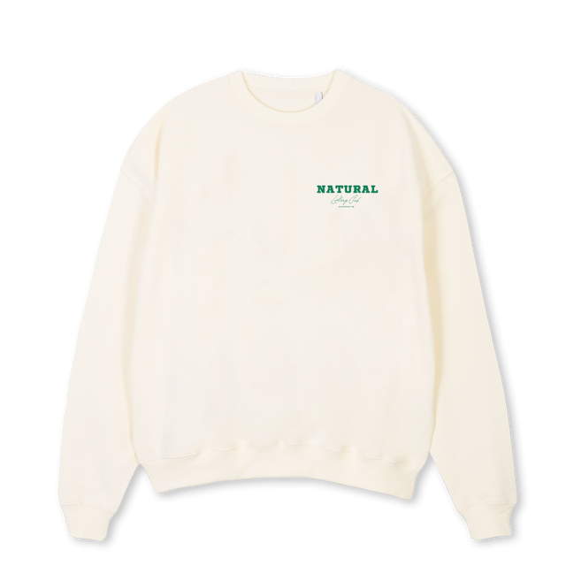 NLC SWEATER CREAM Cream Oversized Crewneck Sweater.
