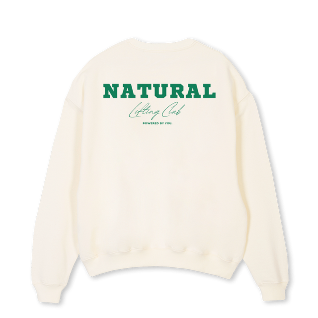 NLC SWEATER CREAM Cream Oversized Crewneck Sweater.