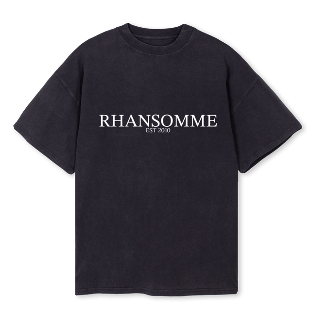 RHANSOMME VINTAGE Vintage Black Oversized Tee.