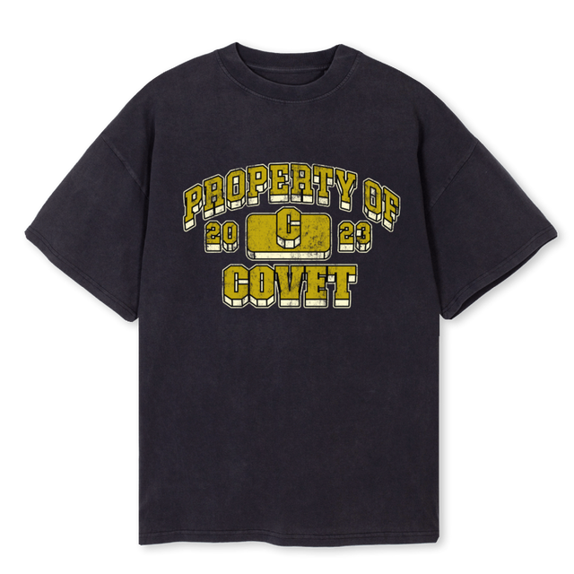 MUSTARD Vintage Black Oversized Tee.