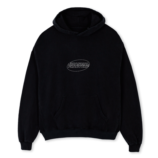 FFBASICCREW Black Oversized Hoodie.