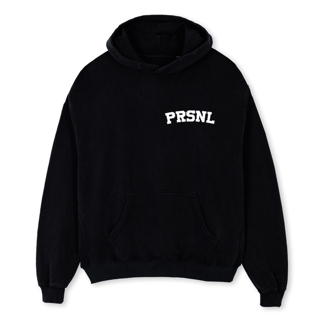 PRSNLHOODIEBLCK Black Oversized Hoodie.