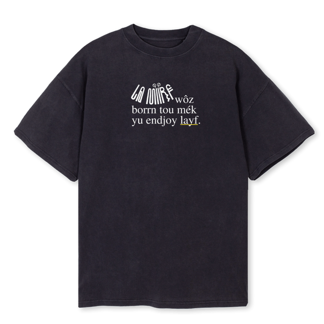LMII Vintage Black Oversized Tee.