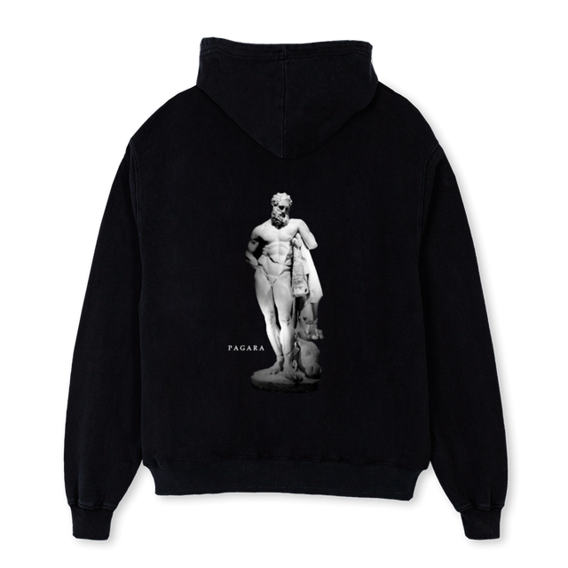 HERACLES HOODI Black Oversized Hoodie.