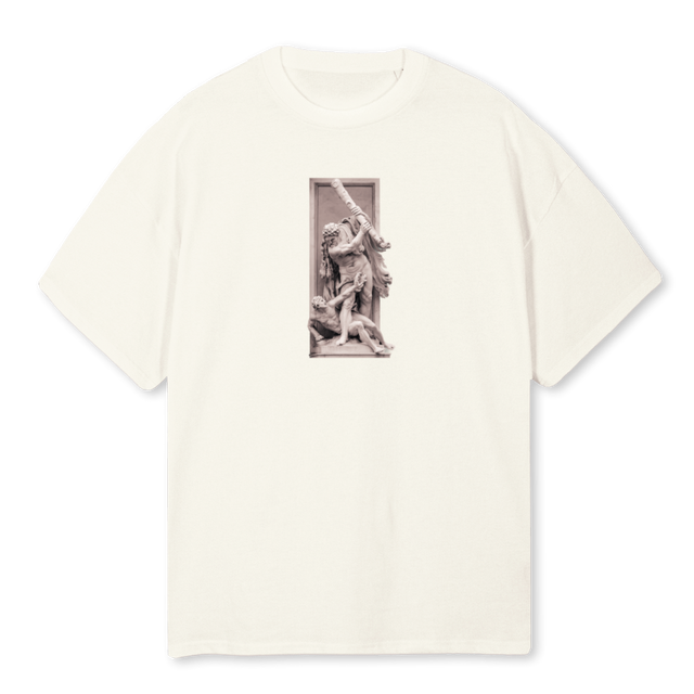 HERACLES T Cream Oversized Tee.