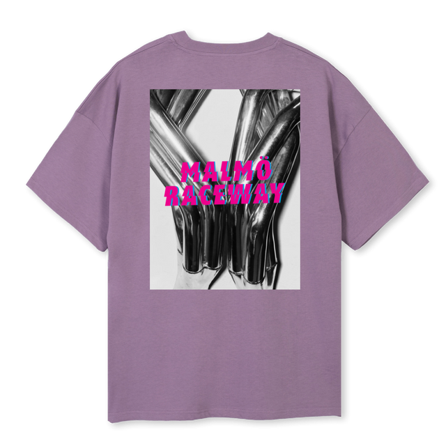 DUCKEXHAUSTPRPL Purple Oversized Tee.