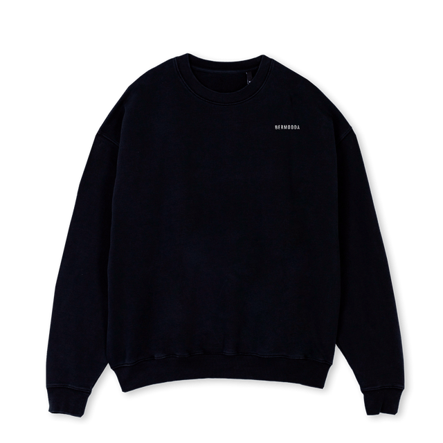 BLACKK Black Oversized Crewneck Sweater.