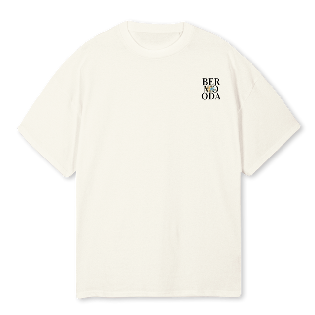 FLOWERBMDCREAM Cream Oversized Tee.