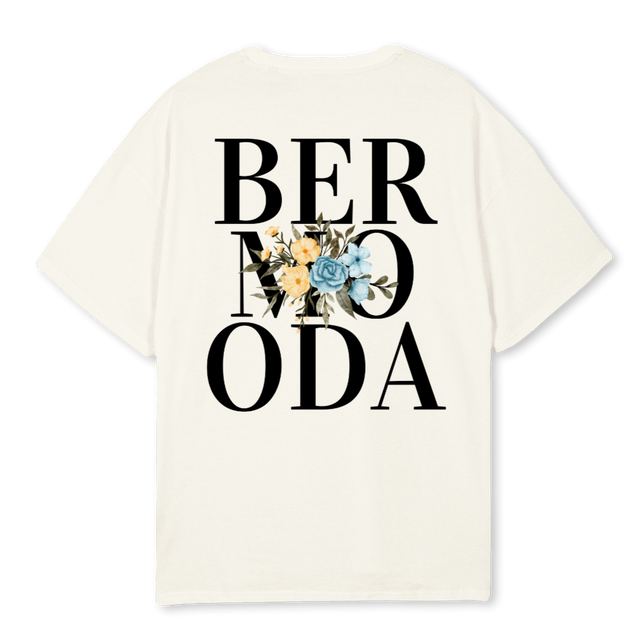 FLOWERBMDCREAM Cream Oversized Tee.