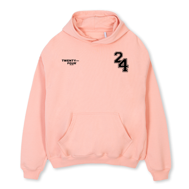 TFHOODIPINKCLAYBLACK Pink Clay Oversized Hoodie.