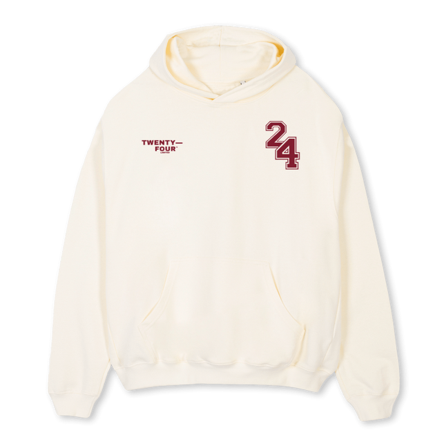 TFHOODICREAMBURGUNDY Cream Oversized Hoodie.