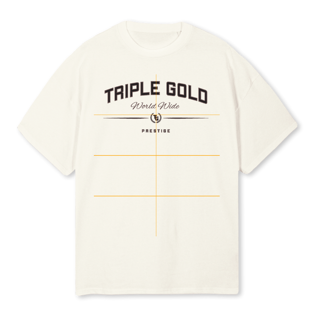 ARCHPRESTIGE Cream Oversized Tee.
