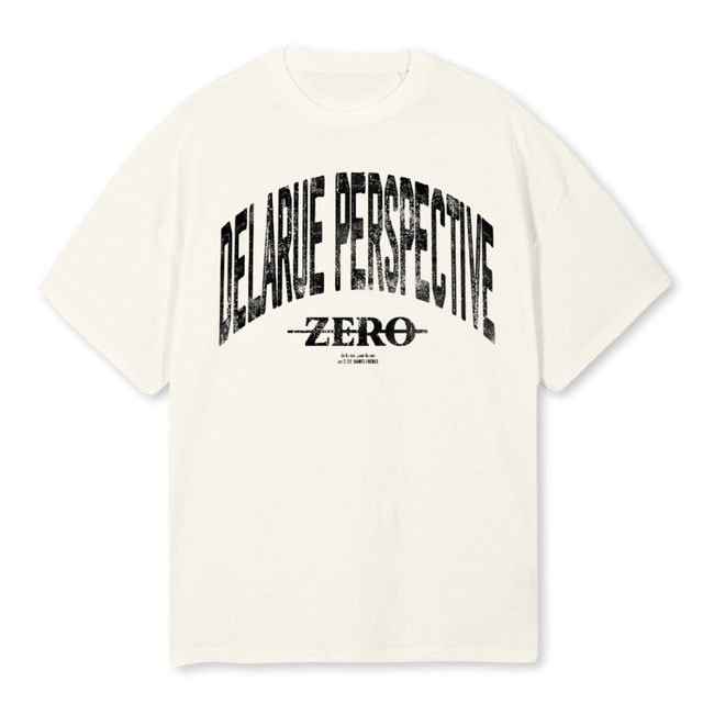 DE LA RUE TEE SAMPLE Cream Oversized Tee.