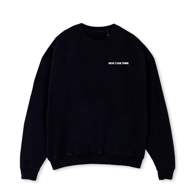 ONI Black Oversized Crewneck Sweater.