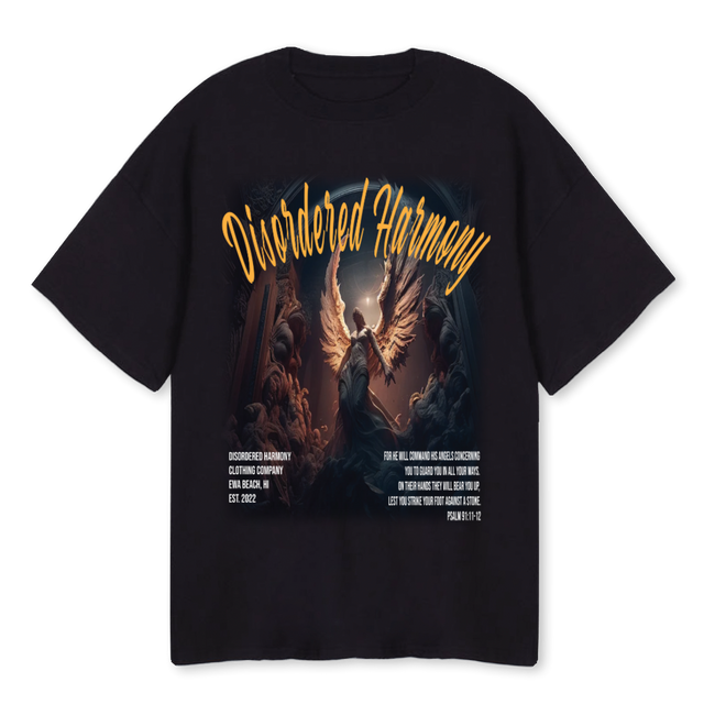 ANGEL 2 Black Oversized Tee.