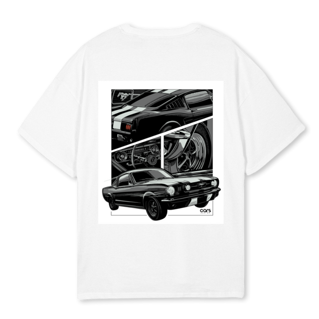 MUSTANGOVERSIZE White Oversized Tee.