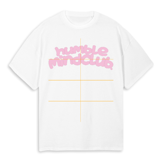 HUMBLEMINDCLUBFRONT White Oversized Tee.