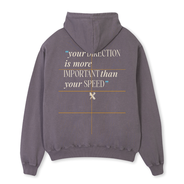 WIND Pigment Grey Oversized Hoodie.