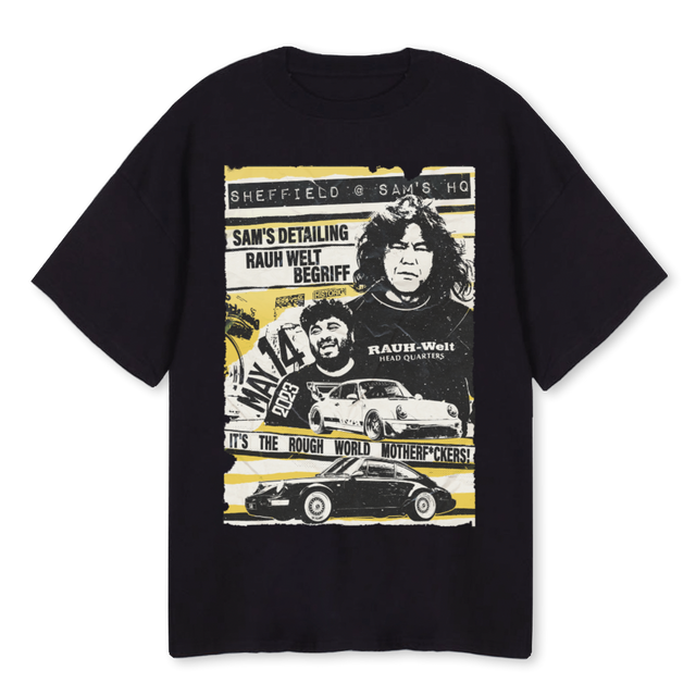 POSTEROVSLG Black Oversized Tee.